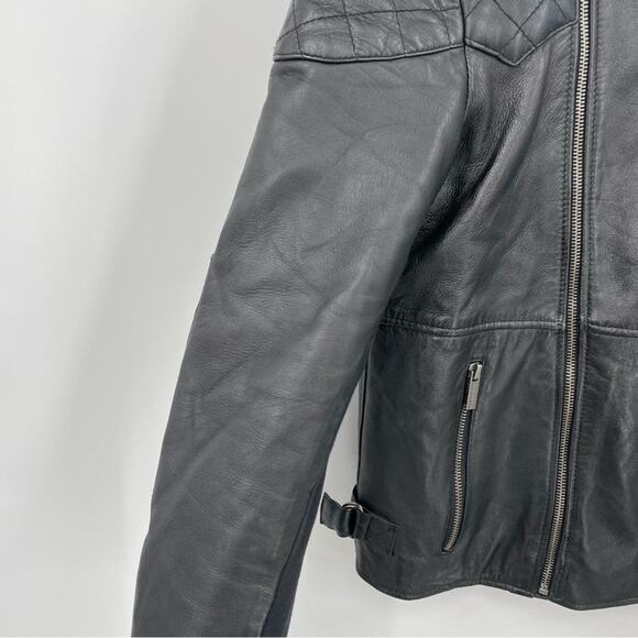 Bolongaro Trevor Leather Jacket Moto Size Small Black - Picture 6 of 15